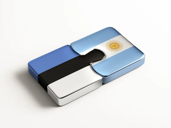 Estonia Argentina  Puzzle Concept — Stock Photo, Image