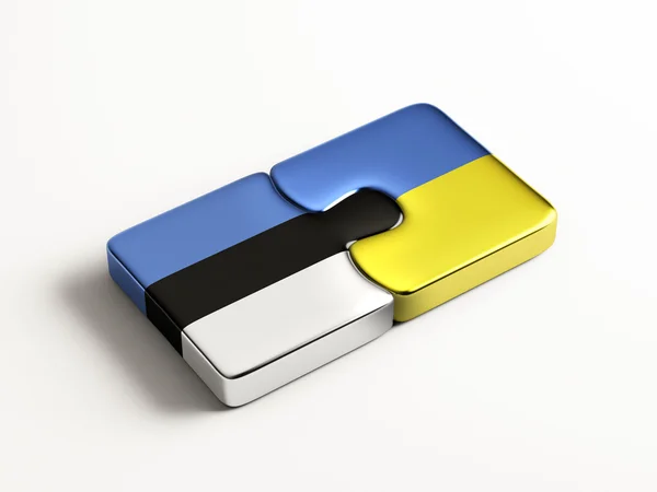 Estonie Ukraine Puzzle Concept — Photo