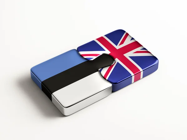 Estonia United Kingdom  Puzzle Concept — Stock Photo, Image