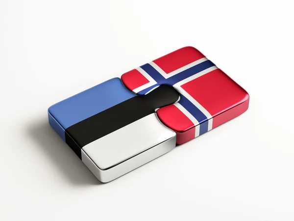 Estland Noorwegen puzzel Concept — Stockfoto