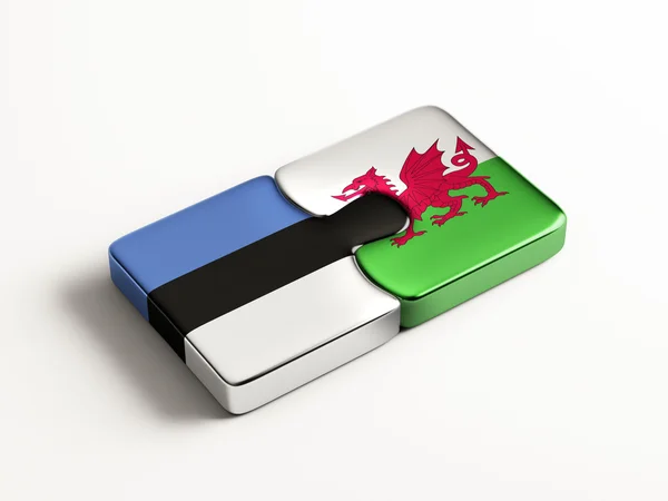 Estonia Wales  Puzzle Concept — Stock Photo, Image