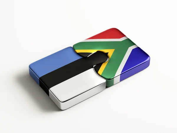 Estonia South Africa  Puzzle Concept — Stock Photo, Image