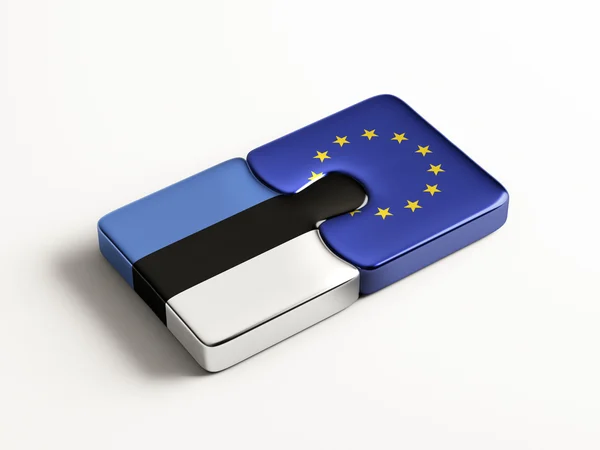 European Union Estonia  Puzzle Concept — Stock Photo, Image