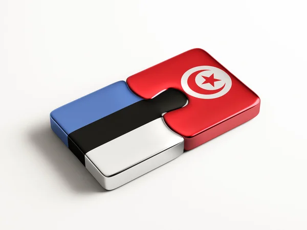 Tunisia Estonia  Puzzle Concept — Stock Photo, Image