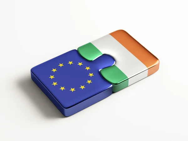 Union européenne Irlande Puzzle Concept — Photo