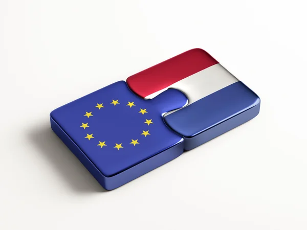 União Europeia Holanda Puzzle Concept — Fotografia de Stock