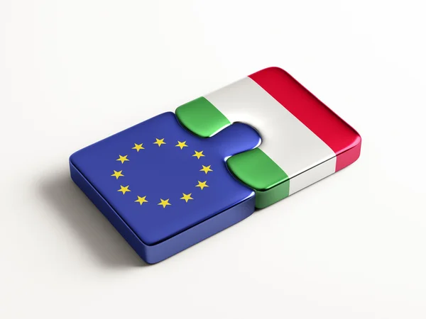 European Union Italy  Puzzle Concept — Stock Photo, Image