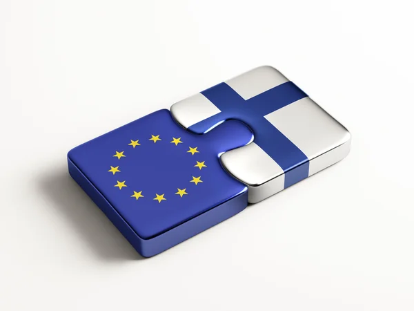 Unión Europea Finlandia Puzzle Concept — Foto de Stock