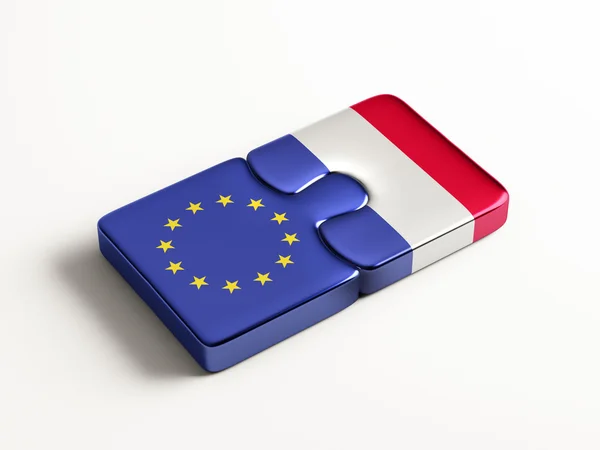 União Europeia França Puzzle Concept — Fotografia de Stock