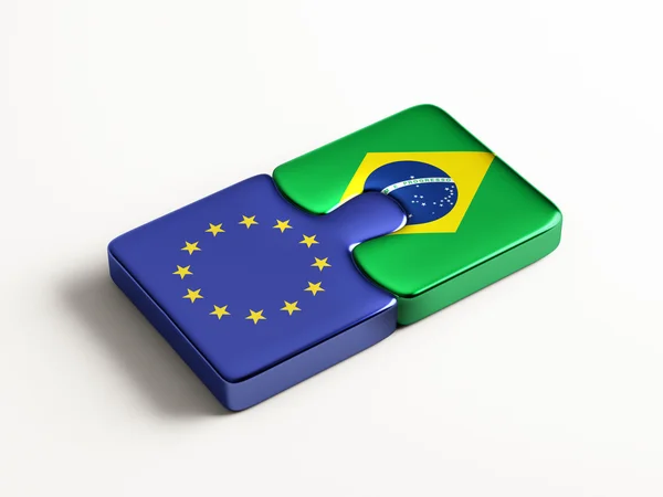 Avrupa Birliği'nin Brezilya bulmaca kavramı — Stok fotoğraf