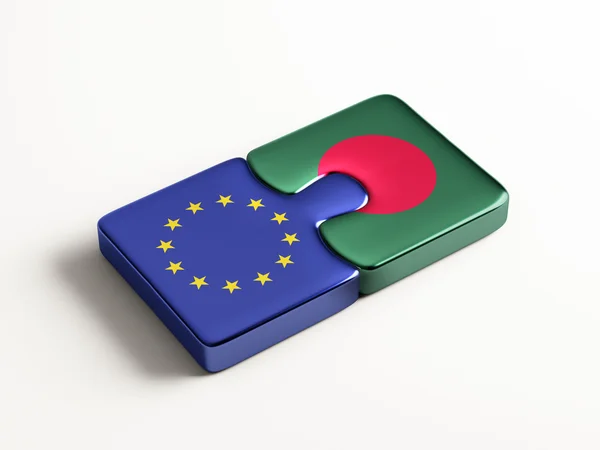 Europeiska unionen Bangladesh pussel koncept — Stockfoto