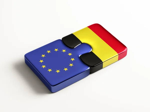 European Union Belgium  Puzzle Concept — Stock Photo, Image