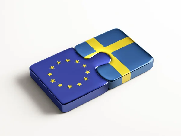 Avrupa Birliği İsveç bulmaca kavramı — Stok fotoğraf