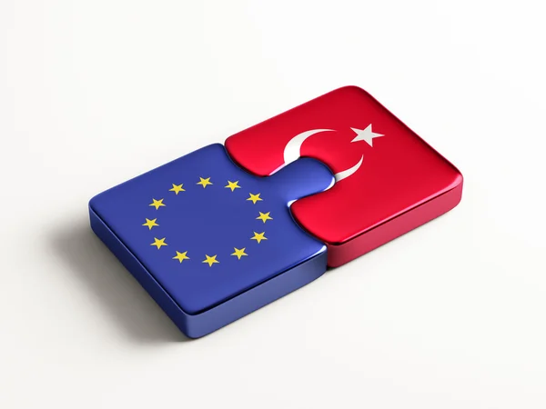 European Union Turkey  Puzzle Concept — Stock Photo, Image