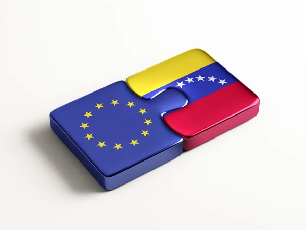 Europese Unie Venezuela puzzel Concept — Stockfoto