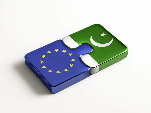 European Union Pakistan  Puzzle Concept — Stock Photo, Image