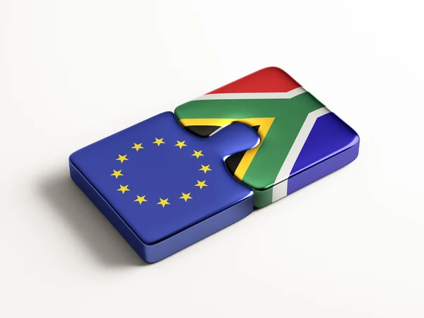 European Union South Africa  Puzzle Concept — Stock Photo, Image