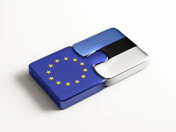 European Union Estonia  Puzzle Concept — Stock Photo, Image