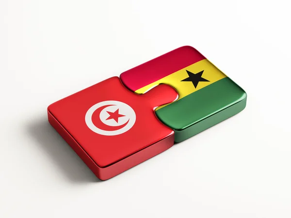 Tunisie Ghana Puzzle Concept — Photo