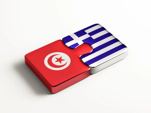 Tunisia Grecia Puzzle Concept — Foto Stock