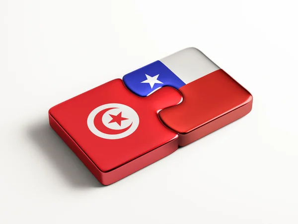 Tunisia Cile Puzzle Concept — Foto Stock