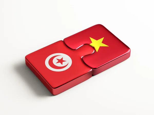 Concetto di Puzzle del Vietnam Tunisia — Foto Stock