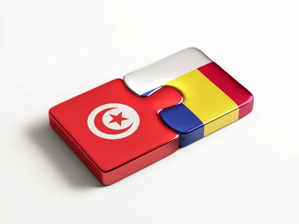 Tunisia Romania  Puzzle Concept — Stock Photo, Image