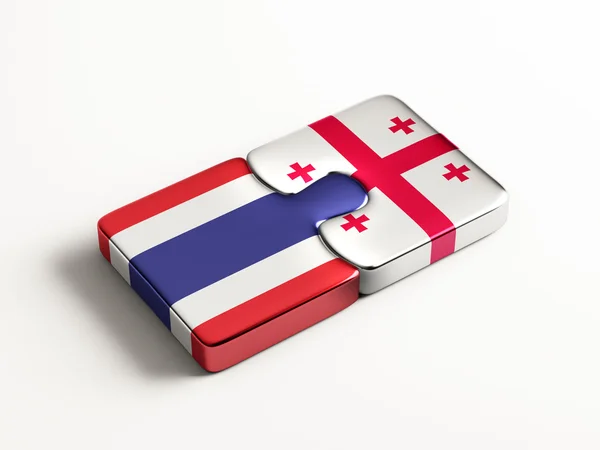 Thailand Georgia  Puzzle Concept — Stock Photo, Image