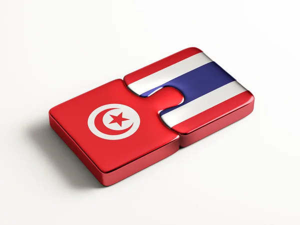 Thailand Tunisia  Puzzle Concept — Stock Photo, Image