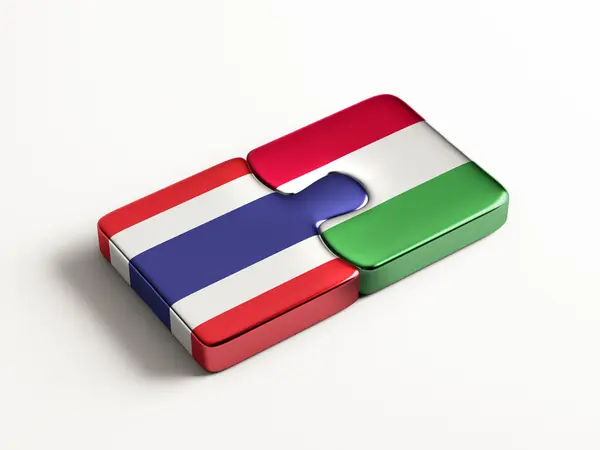 Thailand Hungary  Puzzle Concept — Stock Photo, Image