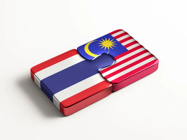 Thailand Malaysia Puzzle-Konzept — Stockfoto