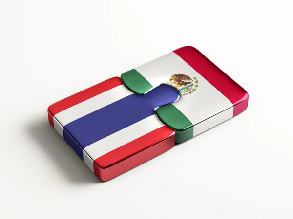 Thaïlande Mexique Puzzle Concept — Photo