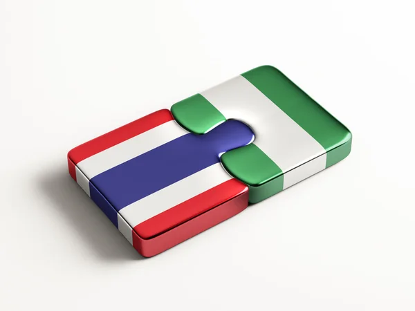 Thailand Nigeria  Puzzle Concept – stockfoto