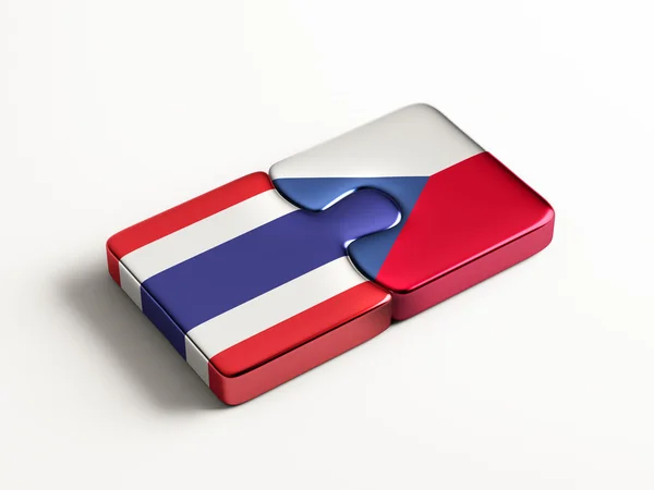 Thailand Czech Republic  Puzzle Concept — Stock Photo, Image