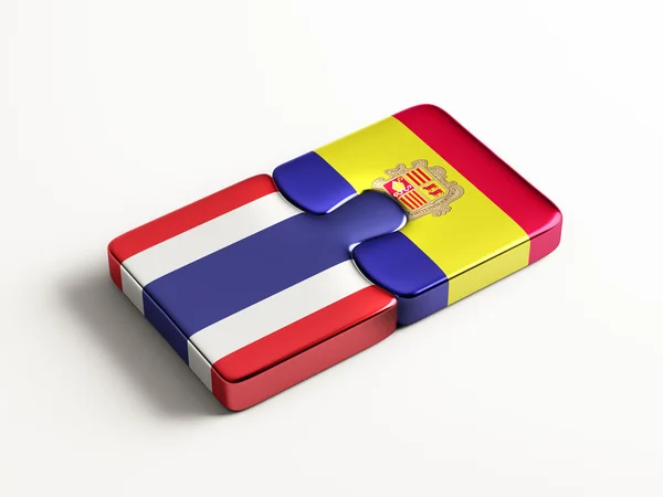 Thaïlande Andorre Puzzle Concept — Photo