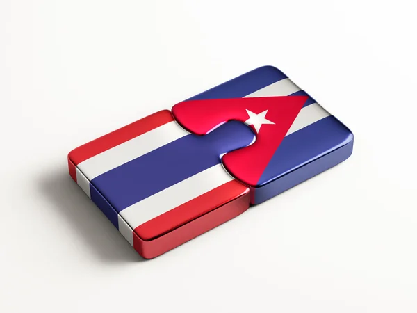 Thailand Cuba  Puzzle Concept — Stock Photo, Image