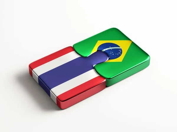 Thailand Brazil  Puzzle Concept — Stock Photo, Image