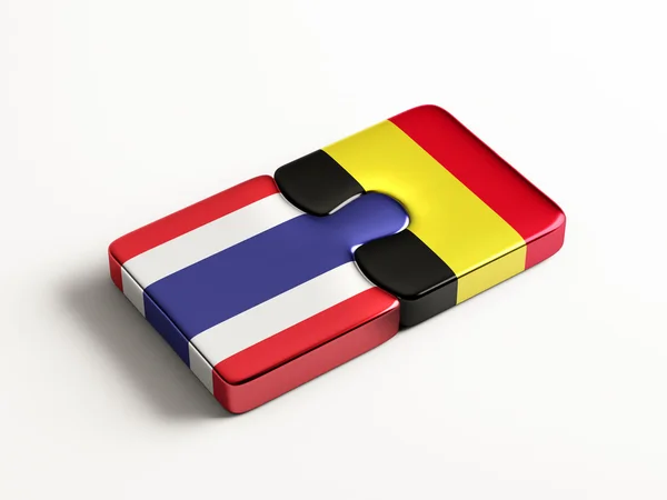 Thaïlande Belgique Puzzle Concept — Photo