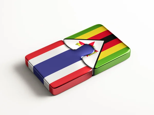 Thailand Zimbabwe puzzel Concept — Stockfoto