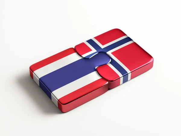 Tailandia Noruega Puzzle Concepto — Foto de Stock