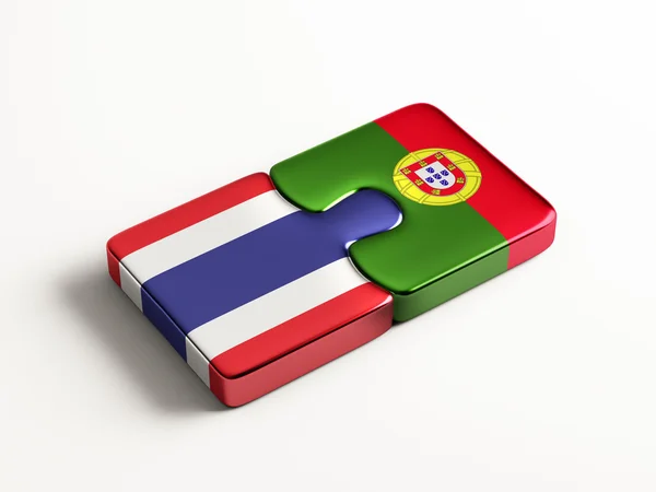 Thailand Portugal puzzel Concept — Stockfoto