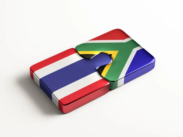 Thailand Zuid-Afrika puzzel Concept — Stockfoto