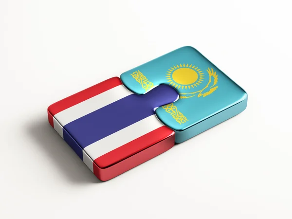 Thailandia Kazakistan Puzzle Concept — Foto Stock