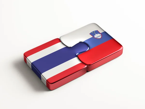 Tailandia Eslovenia Puzzle Concepto —  Fotos de Stock