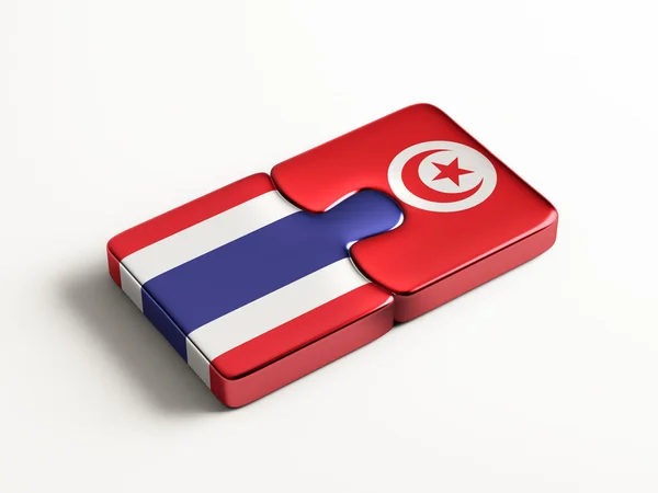 Thailand Tunisia  Puzzle Concept — Stock Photo, Image