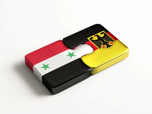 Syrie Allemagne Puzzle Concept — Photo