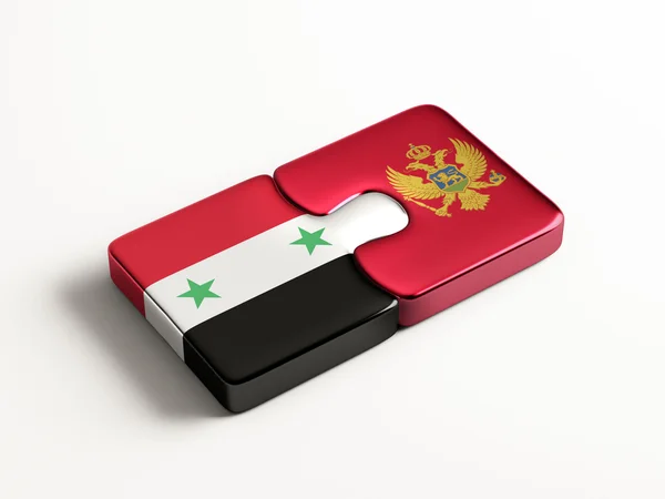 Síria Montenegro Puzzle Concept — Fotografia de Stock