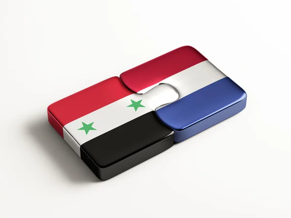 Syrië Nederland puzzel Concept — Stockfoto
