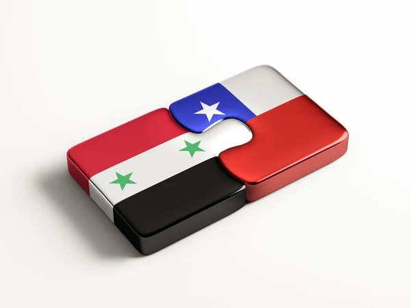 Síria Chile Puzzle Concept — Fotografia de Stock