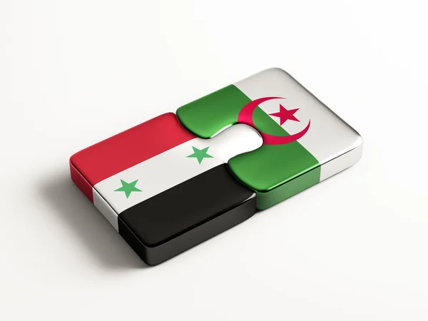 Syria Algeria  Puzzle Concept — Stock Photo, Image